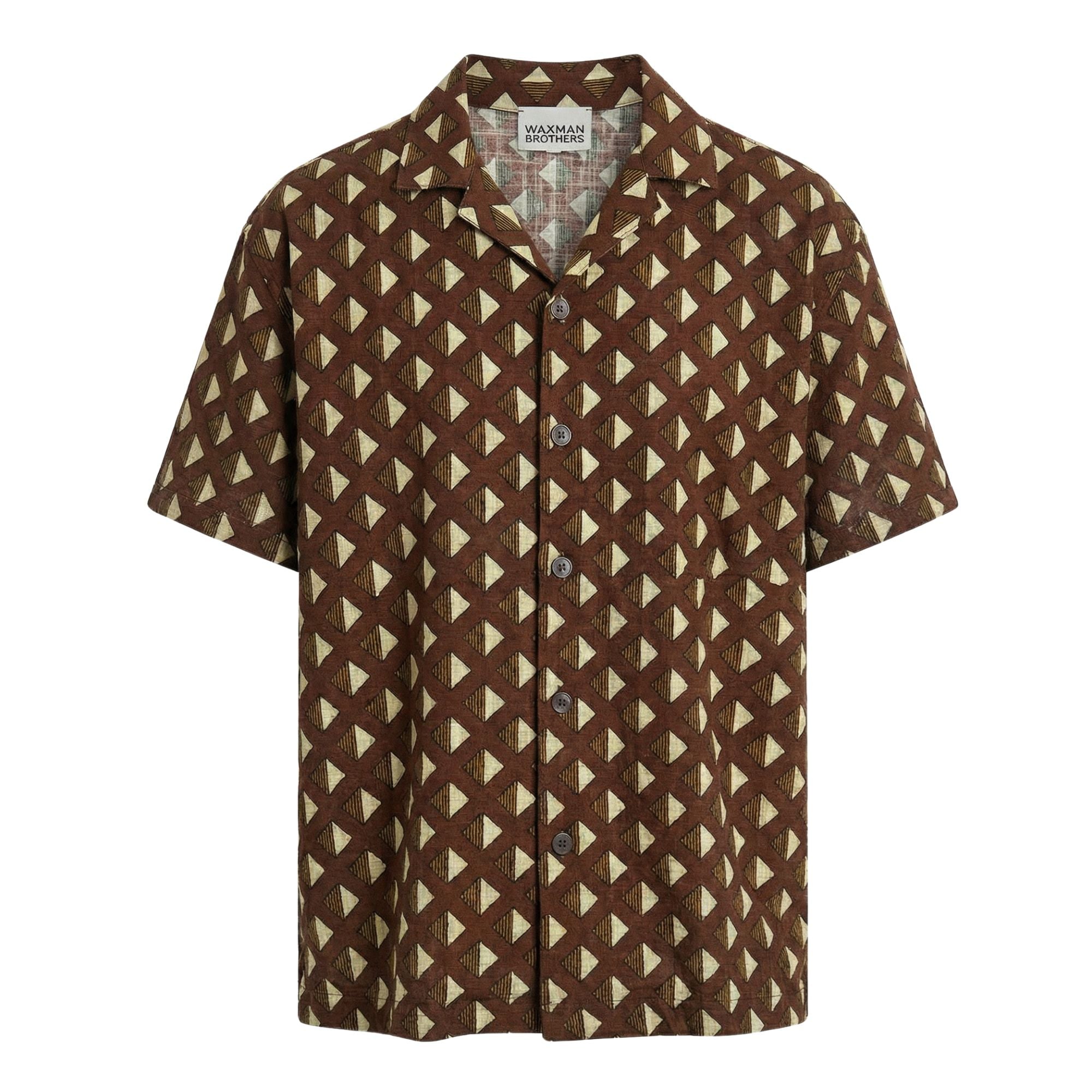 WAXMAN BROTHERS OVER HAWAII SHRTS ブラウン S Waxman Brothers – Waxman Brothers Shop